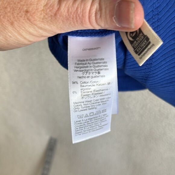 Madewell The Tailored Crop Tank in Sleekhold Size Large Pure Blue - Picture 9 of 10